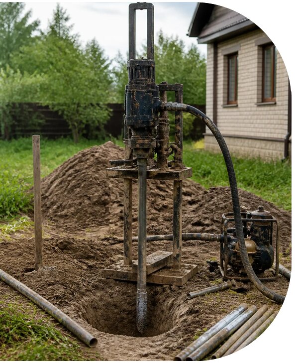 Бурение и обустройство абиссинской скважины в Острогожске